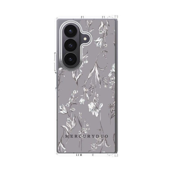 Clear Case［ MERCURYDUO - BotanicalFlower - Grey ］