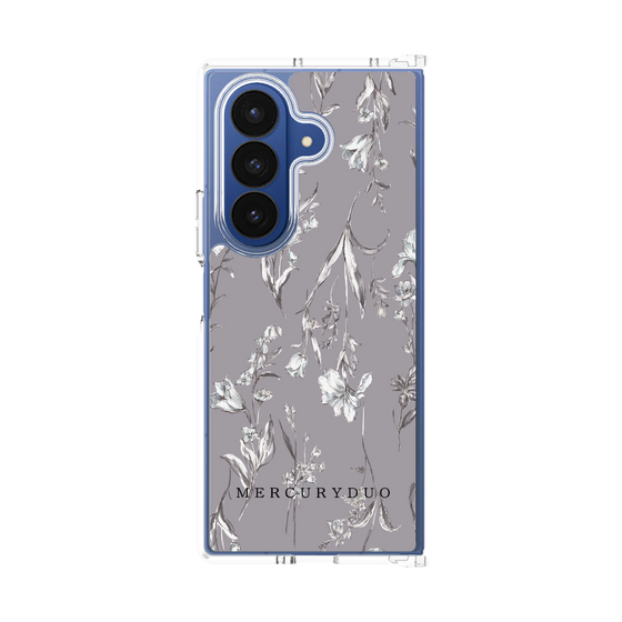 Clear Case［ MERCURYDUO - BotanicalFlower - Grey ］