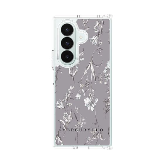 Clear Case［ MERCURYDUO - BotanicalFlower - Grey ］