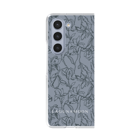 Clear Case［ LAGUNAMOON - FlowerPattern - Dark blue ］