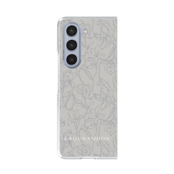 Clear Case［ LAGUNAMOON - FlowerPattern - Grey ］