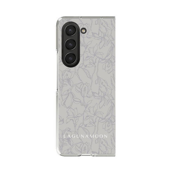 Clear Case［ LAGUNAMOON - FlowerPattern - Grey ］