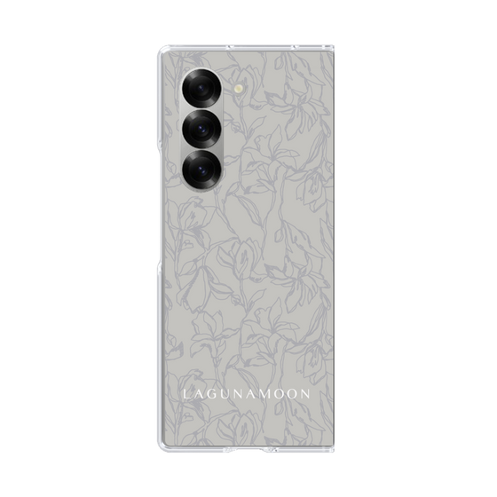 Clear Case［ LAGUNAMOON - FlowerPattern - Grey ］