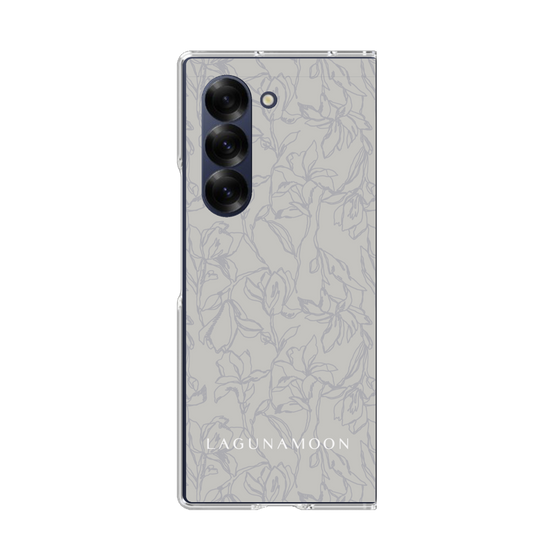 Clear Case［ LAGUNAMOON - FlowerPattern - Grey ］