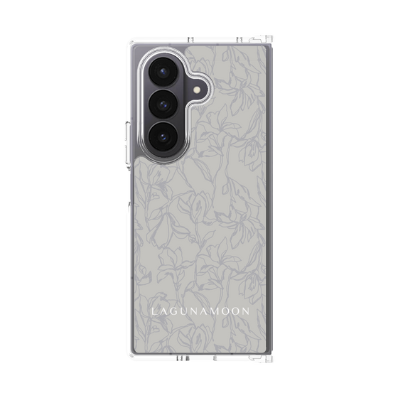 Clear Case［ LAGUNAMOON - FlowerPattern - Grey ］
