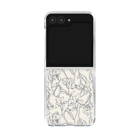 Clear Case［ LAGUNAMOON - FlowerPattern - Clear×Grey ］