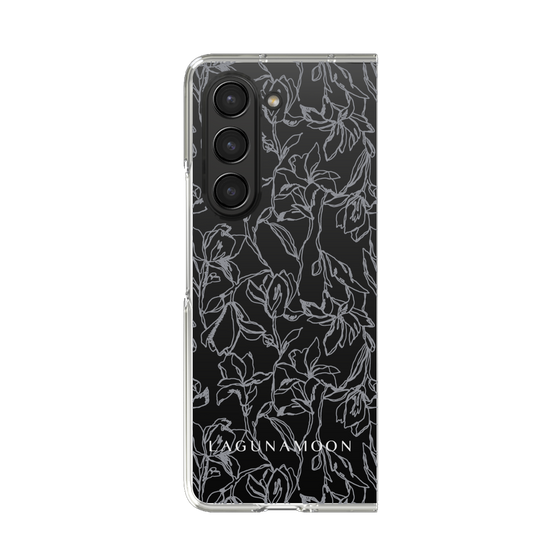 Clear Case［ LAGUNAMOON - FlowerPattern - Clear×Grey ］