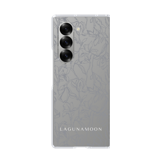 Clear Case［ LAGUNAMOON - FlowerPattern - Clear×Grey ］