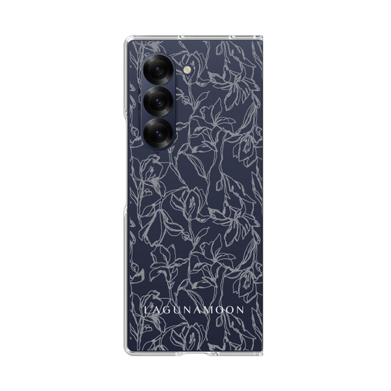 Clear Case［ LAGUNAMOON - FlowerPattern - Clear×Grey ］