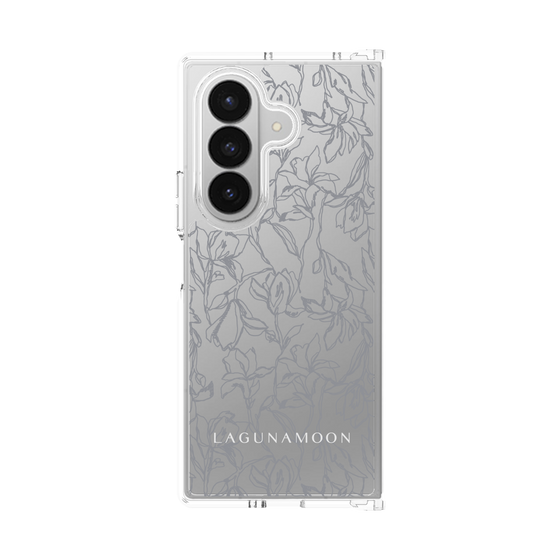 Clear Case［ LAGUNAMOON - FlowerPattern - Clear×Grey ］