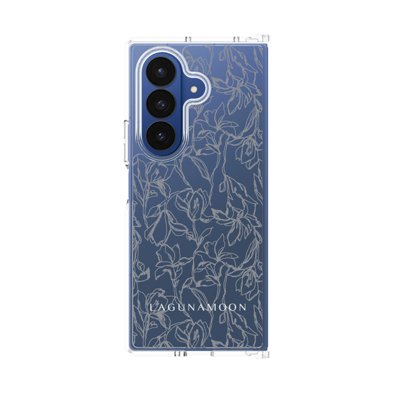 Clear Case［ LAGUNAMOON - FlowerPattern - Clear×Grey ］