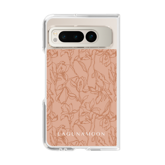 Clear Case［ LAGUNAMOON - FlowerPattern - Orange ］