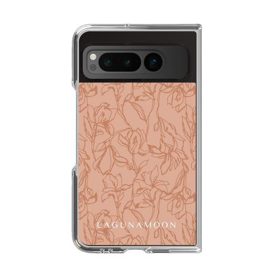 Clear Case［ LAGUNAMOON - FlowerPattern - Orange ］