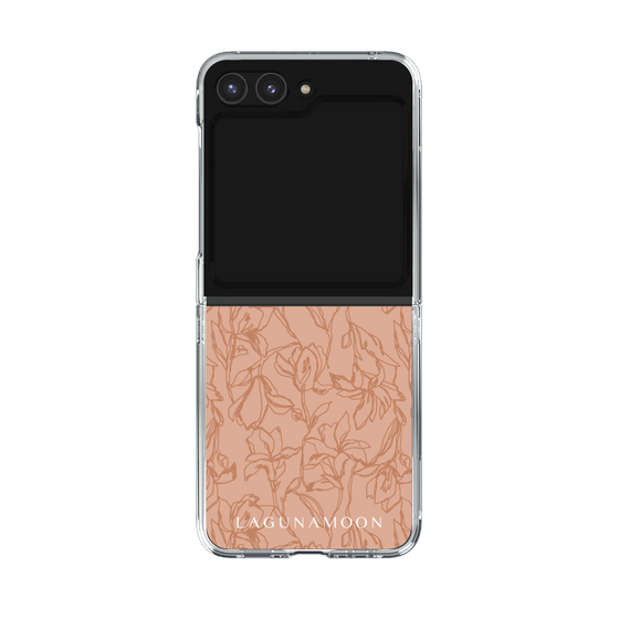 Clear Case［ LAGUNAMOON - FlowerPattern - Orange ］