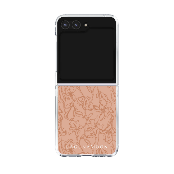 Clear Case［ LAGUNAMOON - FlowerPattern - Orange ］
