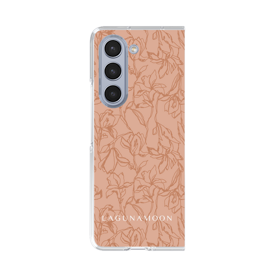 Clear Case［ LAGUNAMOON - FlowerPattern - Orange ］