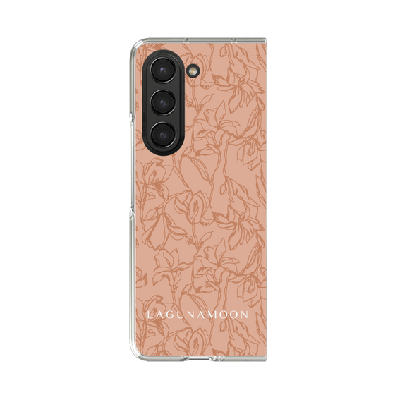 Clear Case［ LAGUNAMOON - FlowerPattern - Orange ］