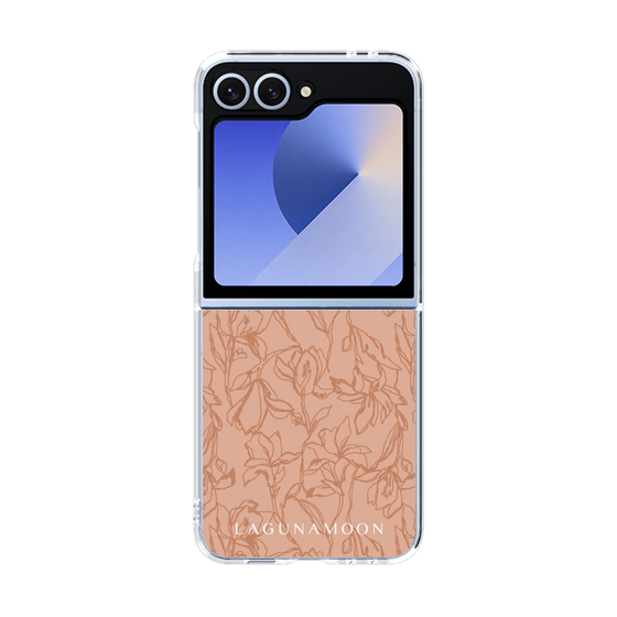 Clear Case［ LAGUNAMOON - FlowerPattern - Orange ］