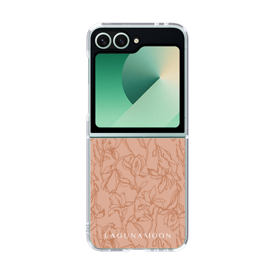 Clear Case［ LAGUNAMOON - FlowerPattern - Orange ］