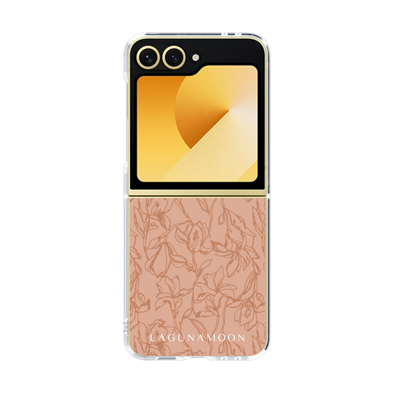 Clear Case［ LAGUNAMOON - FlowerPattern - Orange ］