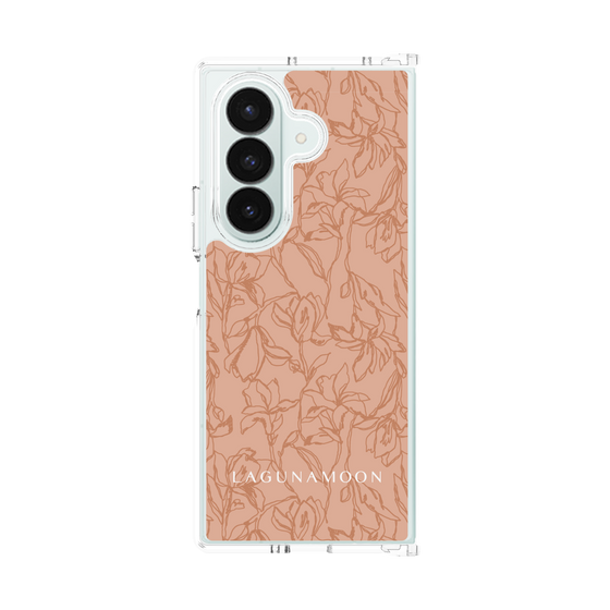 Clear Case［ LAGUNAMOON - FlowerPattern - Orange ］