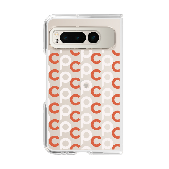 Clear Case［ Original - CASEPLAY Initial All-over Pattern - Orange ］