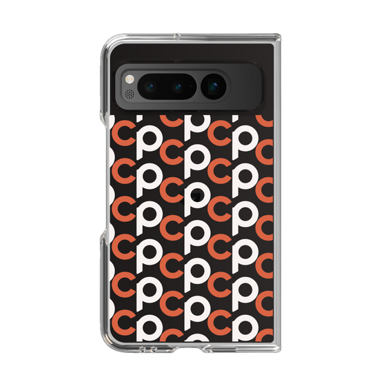 Clear Case［ Original - CASEPLAY Initial All-over Pattern - Orange ］