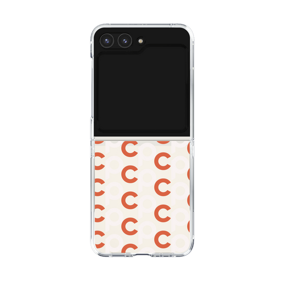 Clear Case［ Original - CASEPLAY Initial All-over Pattern - Orange ］