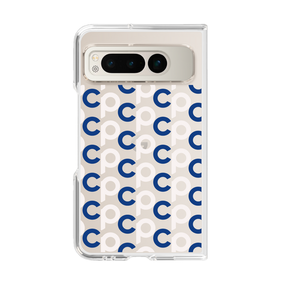 Clear Case［ Original - CASEPLAY Initial All-over Pattern - Navy ］