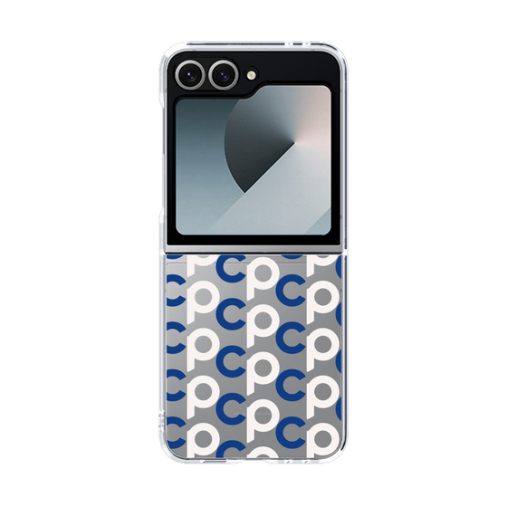 Clear Case［ オリジナル - CASEPLAYイニシャル総柄 - ネイビー ］