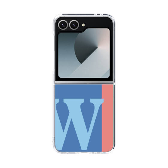 Clear Case［ オリジナル - initial color line - W blue ］