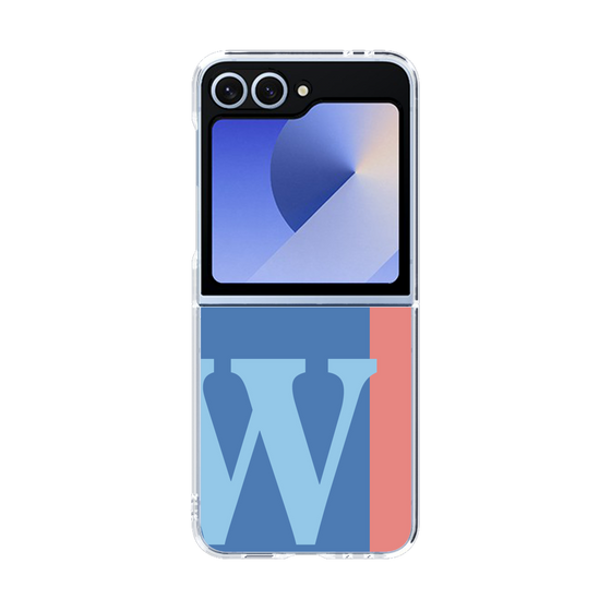 Clear Case［ オリジナル - initial color line - W blue ］