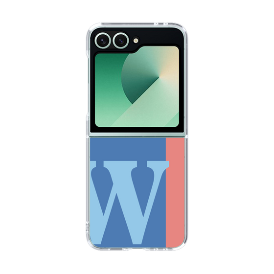 Clear Case［ オリジナル - initial color line - W blue ］