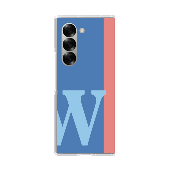 Clear Case［ オリジナル - initial color line - W blue ］