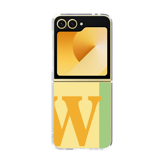 Clear Case［ オリジナル - initial color line - W yellow ］