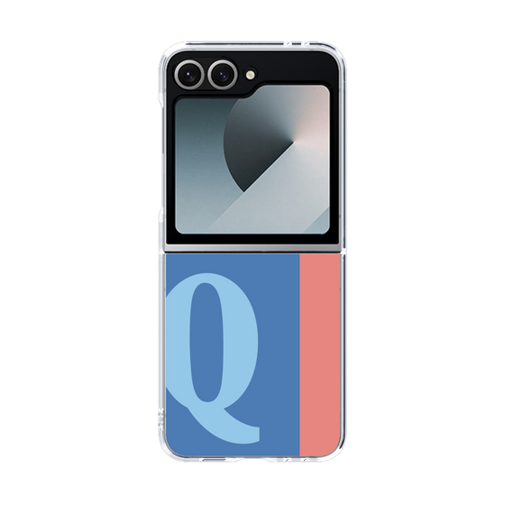 Clear Case［ オリジナル - initial color line - Q blue ］