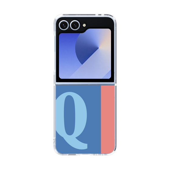 Clear Case［ オリジナル - initial color line - Q blue ］