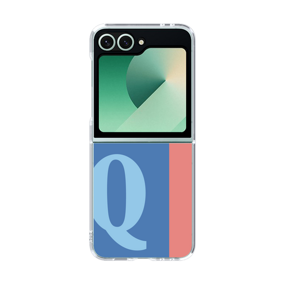 Clear Case［ オリジナル - initial color line - Q blue ］