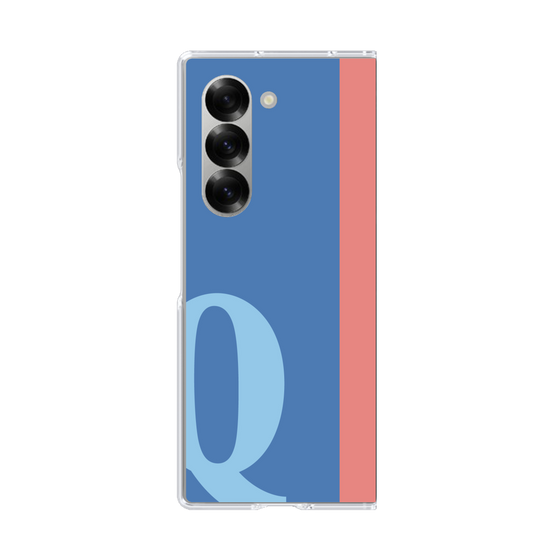Clear Case［ オリジナル - initial color line - Q blue ］