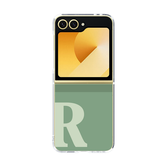 Clear Case［ オリジナル - initial two tone - R green ］
