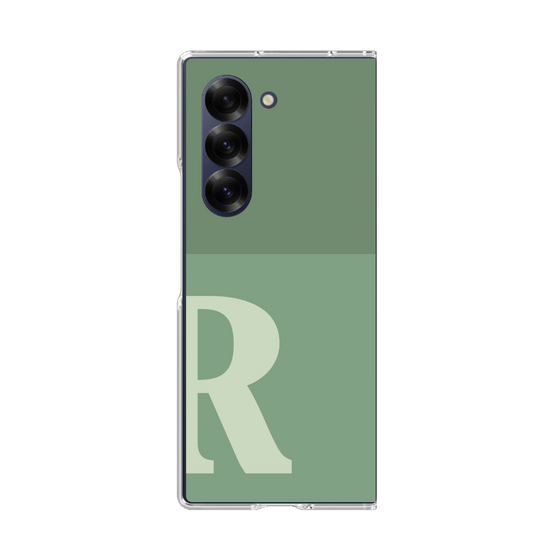 Clear Case［ オリジナル - initial two tone - R green ］