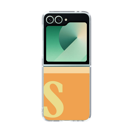 Clear Case［ オリジナル - initial two tone - S orange ］