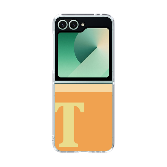 Clear Case［ オリジナル - initial two tone - T orange ］
