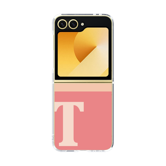 Clear Case［ オリジナル - initial two tone - T pink ］