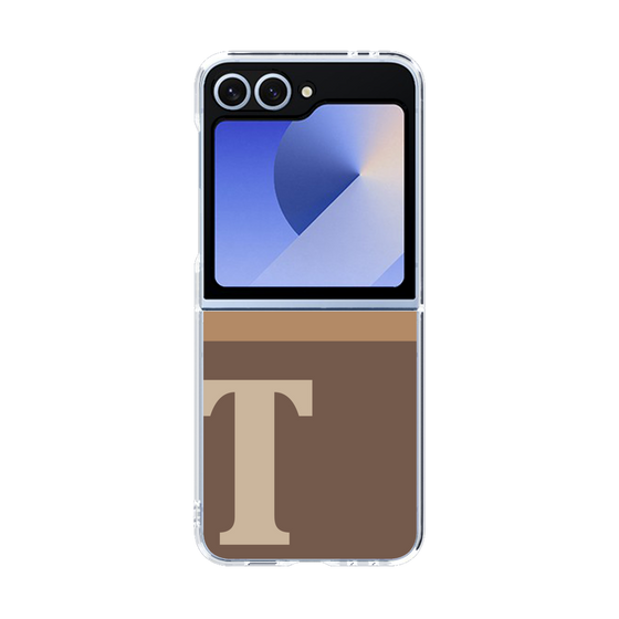 Clear Case［ オリジナル - initial two tone - T brown ］