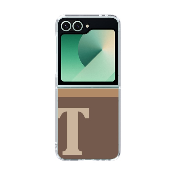 Clear Case［ オリジナル - initial two tone - T brown ］