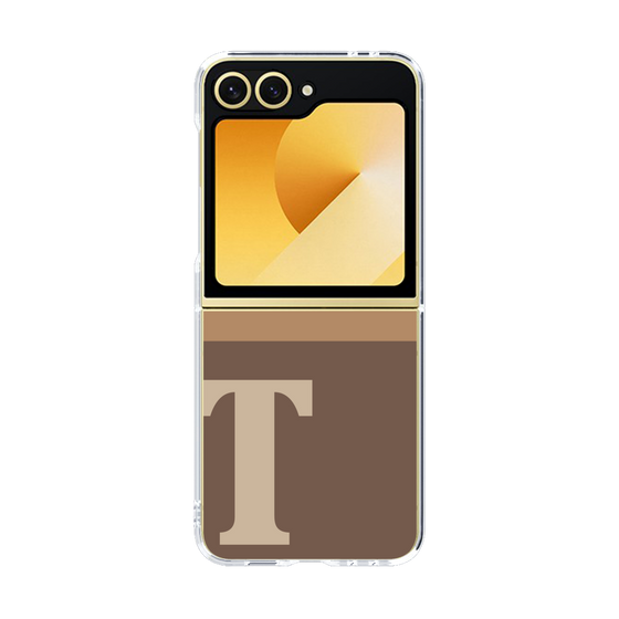 Clear Case［ オリジナル - initial two tone - T brown ］