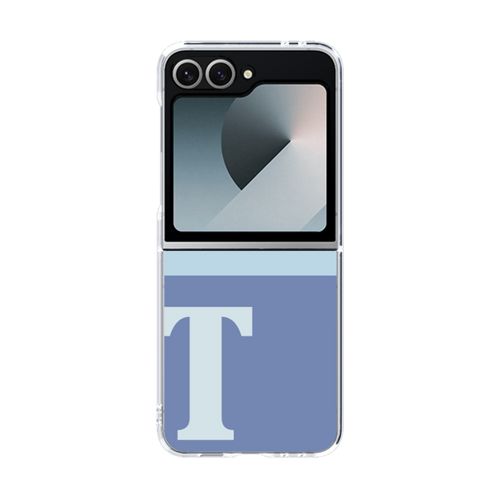 Clear Case［ オリジナル - initial two tone - T blue ］