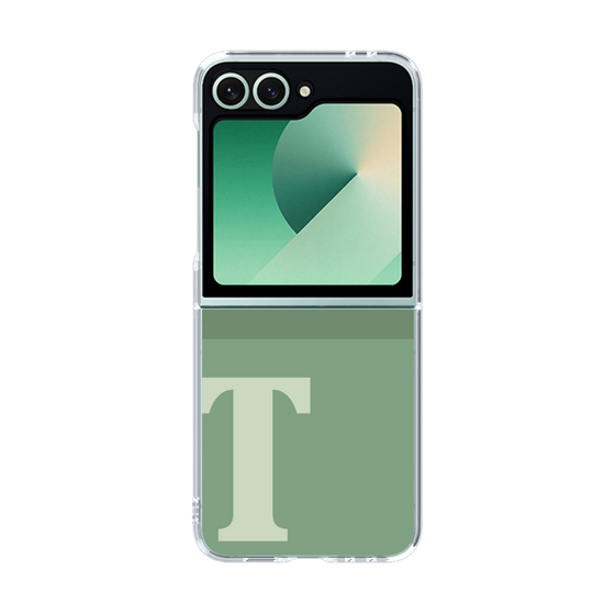 Clear Case［ オリジナル - initial two tone - T green ］