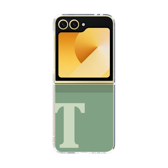 Clear Case［ オリジナル - initial two tone - T green ］
